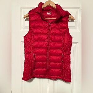 Women's Red Puffer Vest